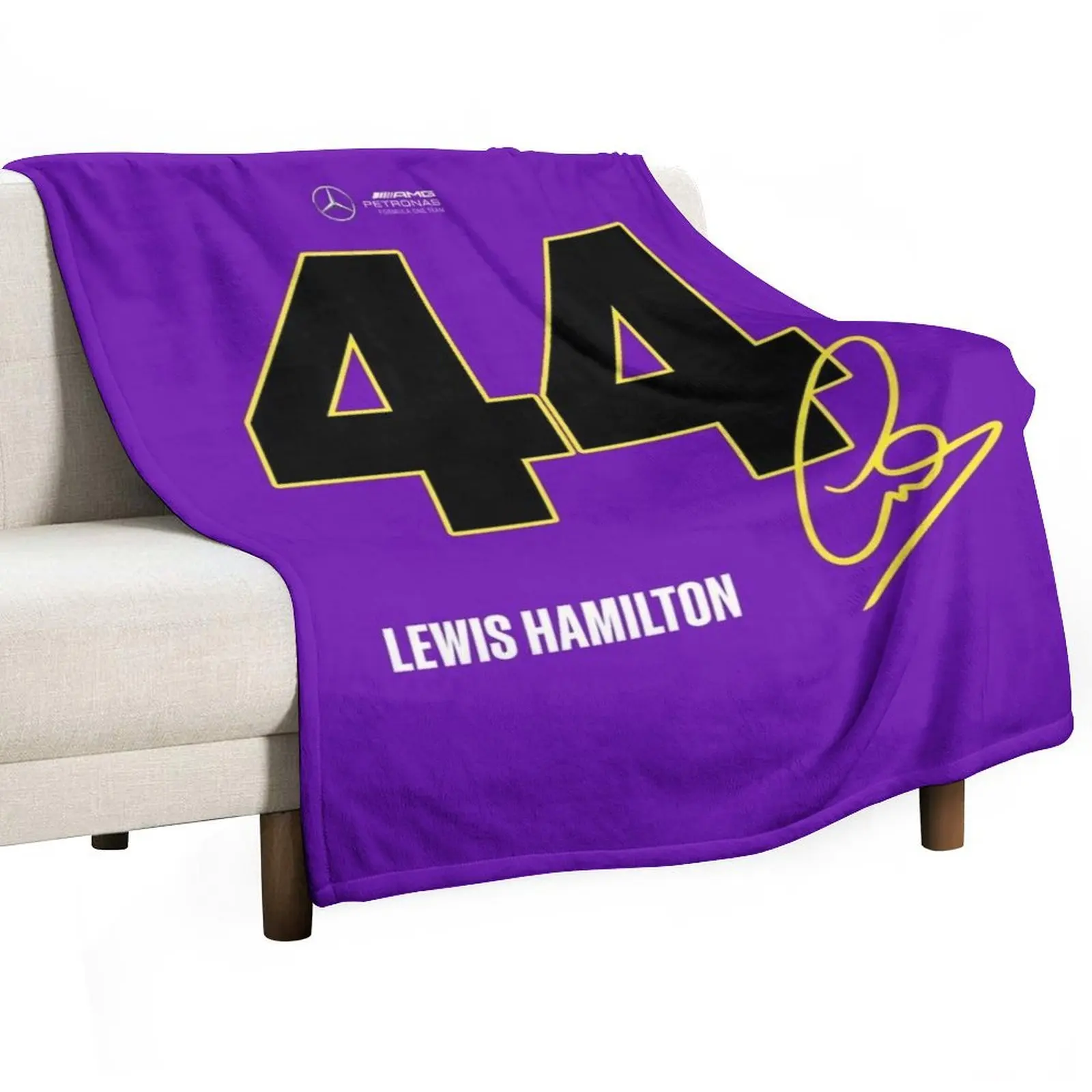 Lewis Hamilton 44 Throw Blanket Soft Big Travel Plush Soft Plaid Blankets