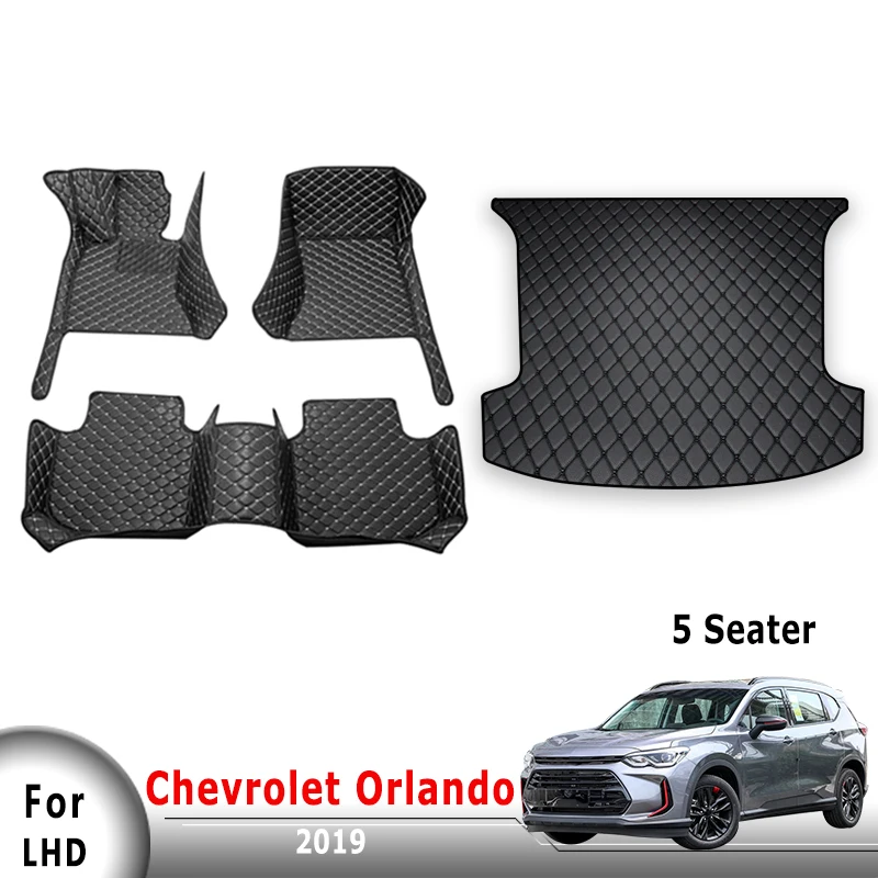 

Car Floor Mats Trunk Carpets For Chevrolet Orlando 2019 (5 Seater) Auto Interior Accessories Anti-Dirty Waterproof Foot Covers