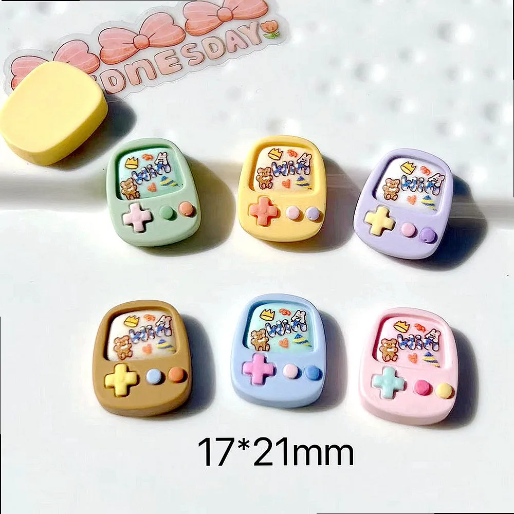 100pcs Resin Flatback DIY Game Machine Charms for Phone Case Scrapbook Dollhouse Accessories Decor