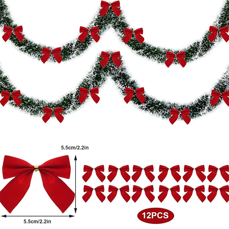 Weihnachtsband-Girlande DIY Künstliche Weihnachts-Lametta-Girlande Weihnachtsdekoration für Kamin und Heimparty ﻿ ﻿ ﻿ ﻿ ﻿ – Detail 2