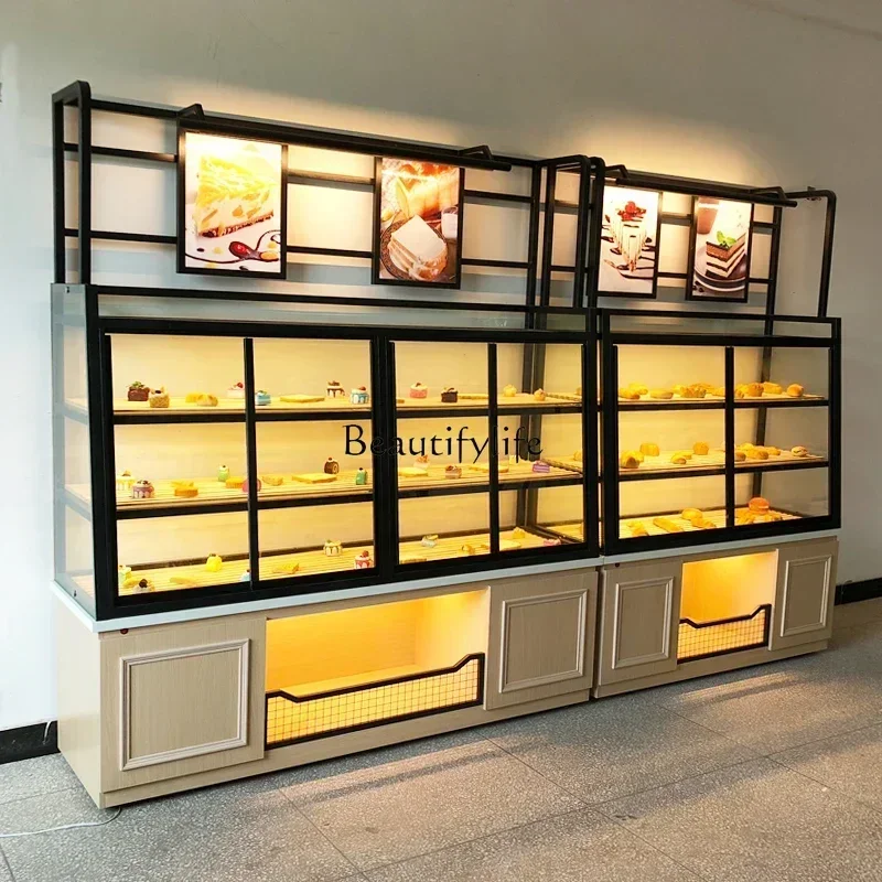 Bread Counter Bread Display Cake Shop Model Glass Side Cabinet Commercial Zhongdao Display Stand