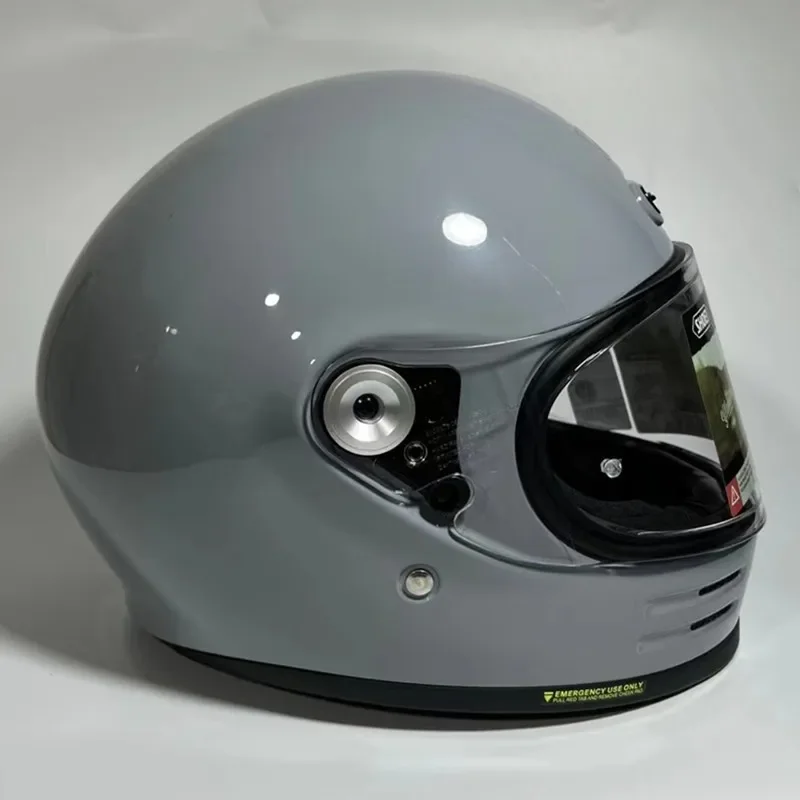 Glamster 06 Basalt Grey Motorcycle Helmet Retro Cruise Latte Free Climbing Full Face Helmet