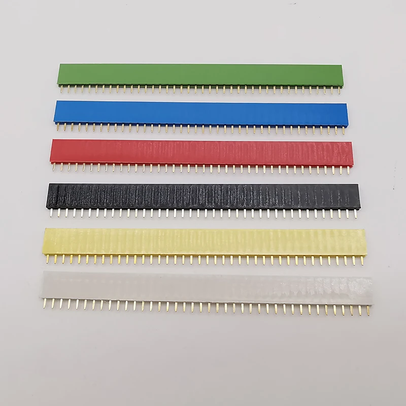 

60Pcs/lot Single Row Pin Female Header Socket Pitch 2.54mm 40 Pin 1x40Pin PCB Board Connector Straight Strip For Arduino DIY