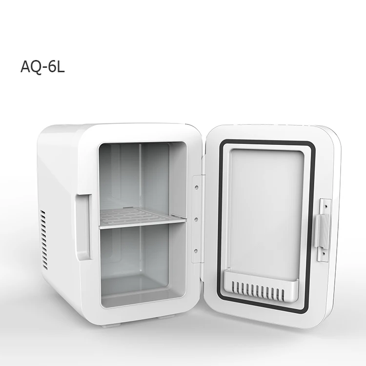 Portable 6L Dual-Purpose Mini Refrigerator With Transparent Door Home  And Heating Face Target