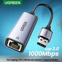UGREEN-adaptador Ethernet USB 3,0 para PC, tarjeta de red a RJ45 Lan para Windows 10, Mi Box Xiaomi 3/S, Nintendo Switch