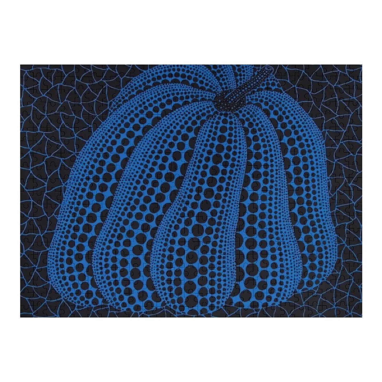 

Yayoi Kusama - Головоломка с большой тыквой, синяя, подарок на заказ, настраиваемый подарочный пазл