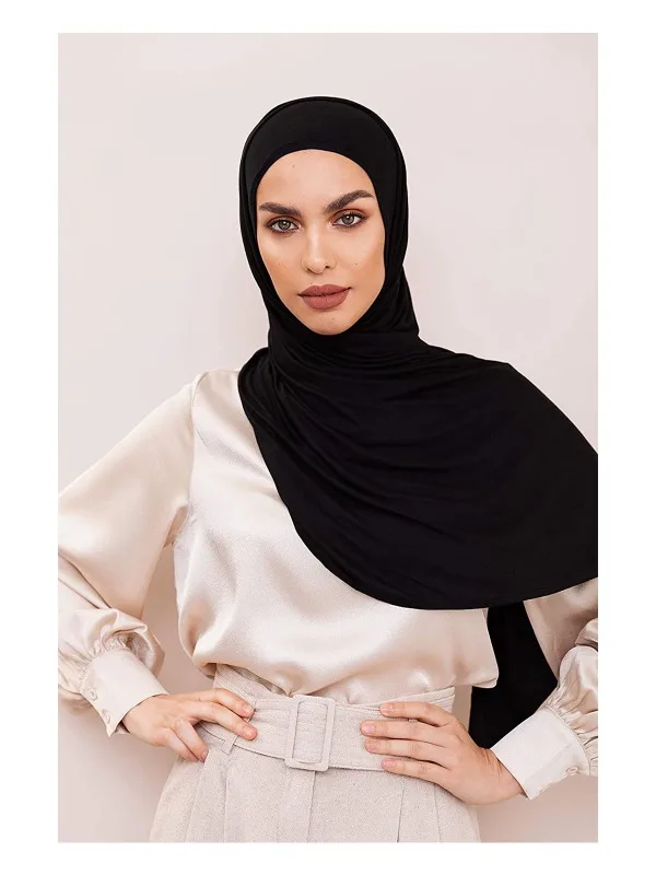 Moslim Vrouwen Premium Instant Katoenen Jersey Hijab Sjaal Jersey Hijaabs Sjaals Met Hoepel Pinless Hoofddoeken 53 Kleuren