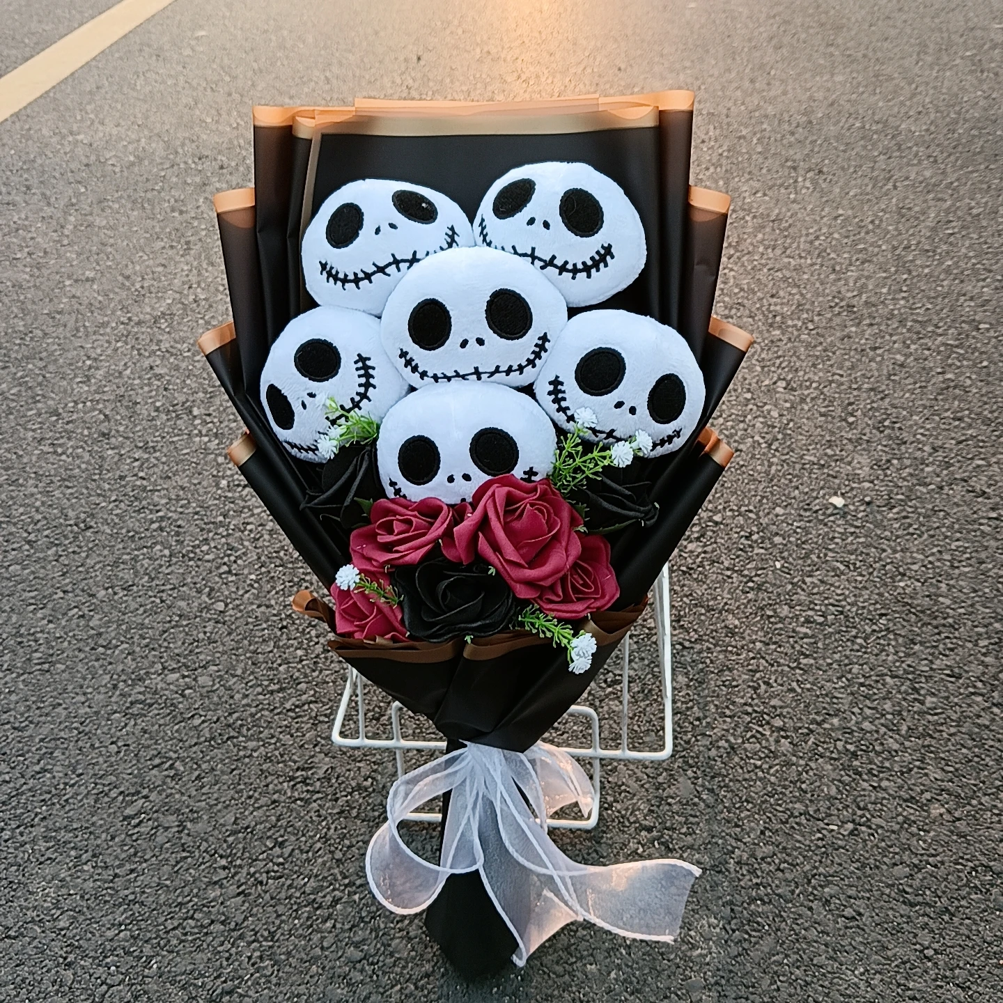 Movie The Nightmare Before Christmas Jack Skellington Creativity Bouquet Funny Skull Birthday Valentine'S Halloween Gifts