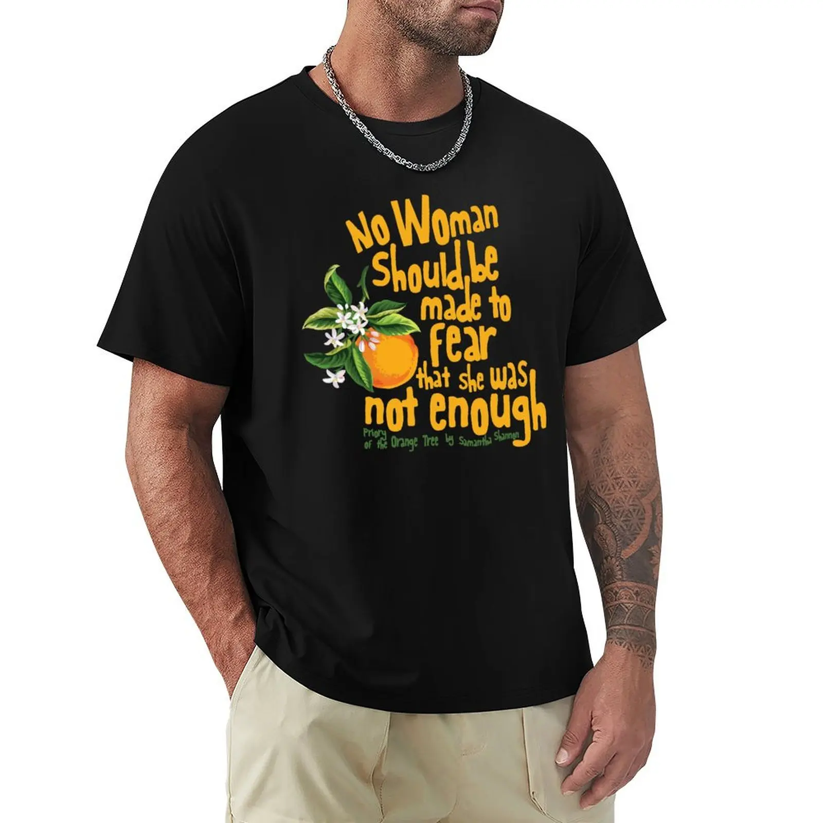 Priory of the Orange Tree: No woman should be... T-Shirt Casual Daily Graphic Tee