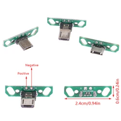 For Micro Data Charging Cable Jack Test Board With Pin Header 90 Degree Micro USB Female Male Connector