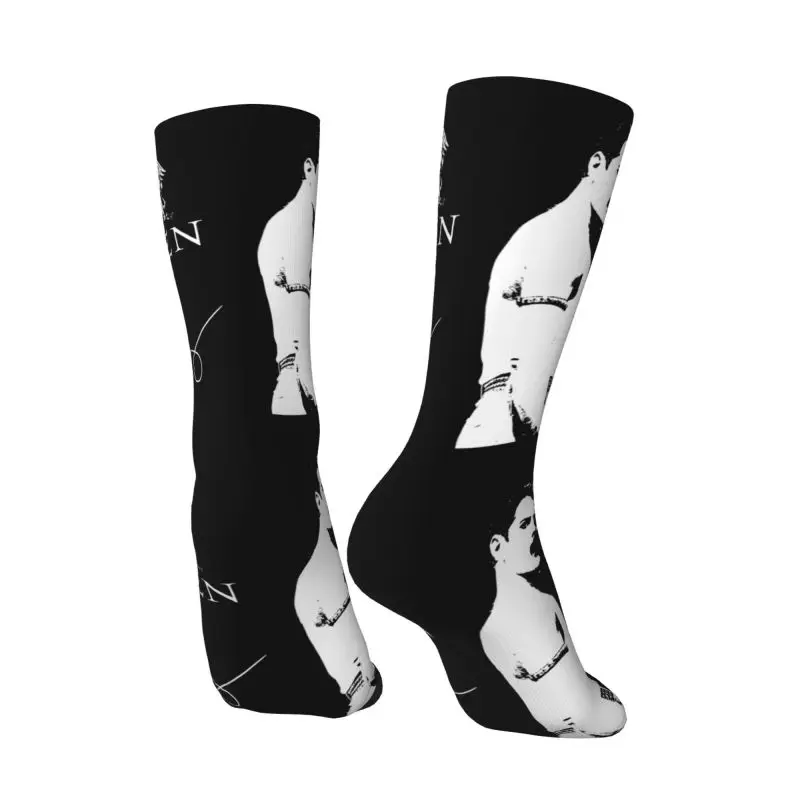 Band Queen Freddie Mercury Dress Socks Mens Womens Warm Funny Novelty Rock Singer Crew Socks