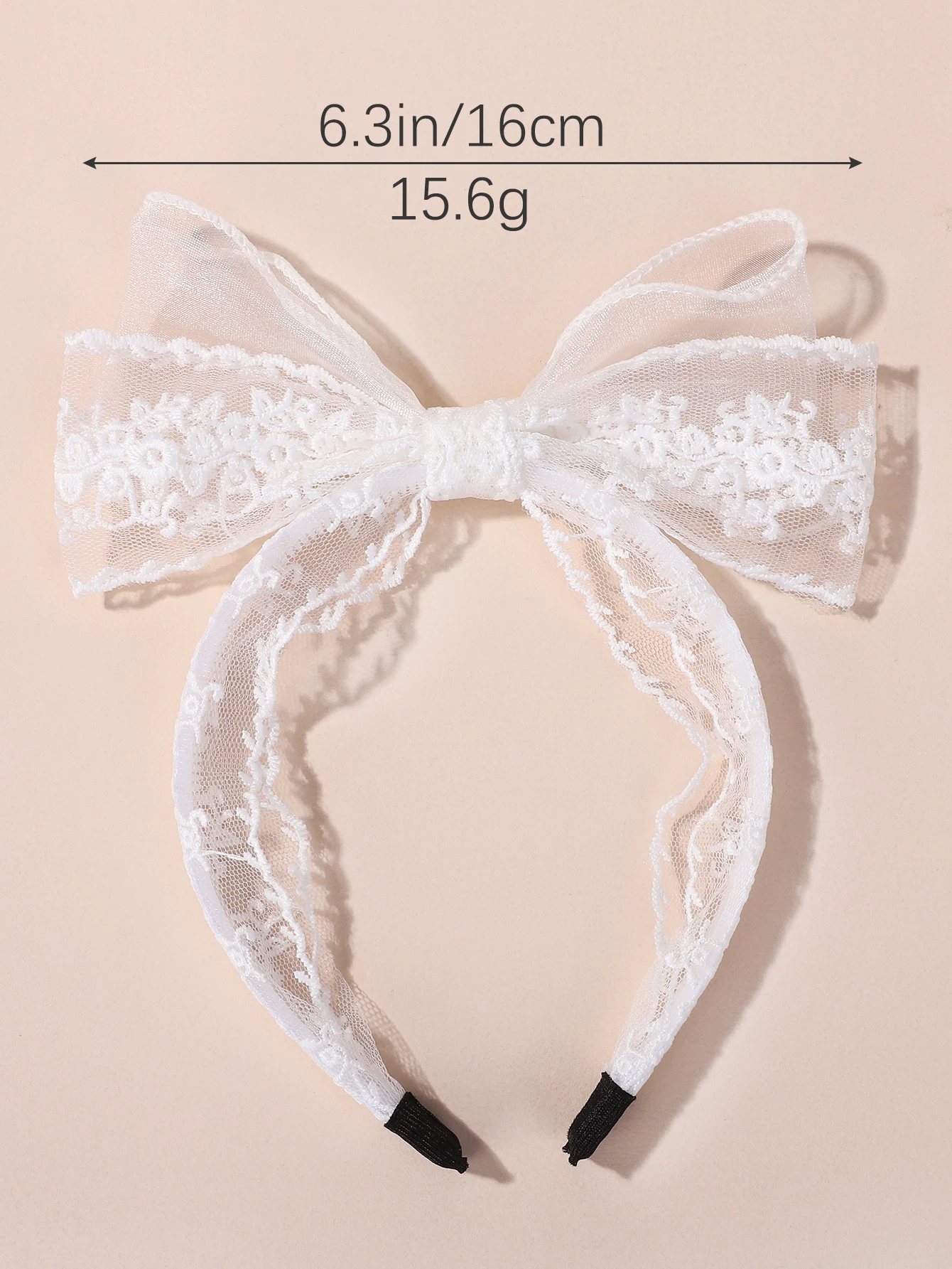 1 Stücke Doppelschichtige Schleife Haarbänder Weiße Garne Stirnband für Mädchen Hochzeit Party Reise Kinder Haarschmuck Geschenke