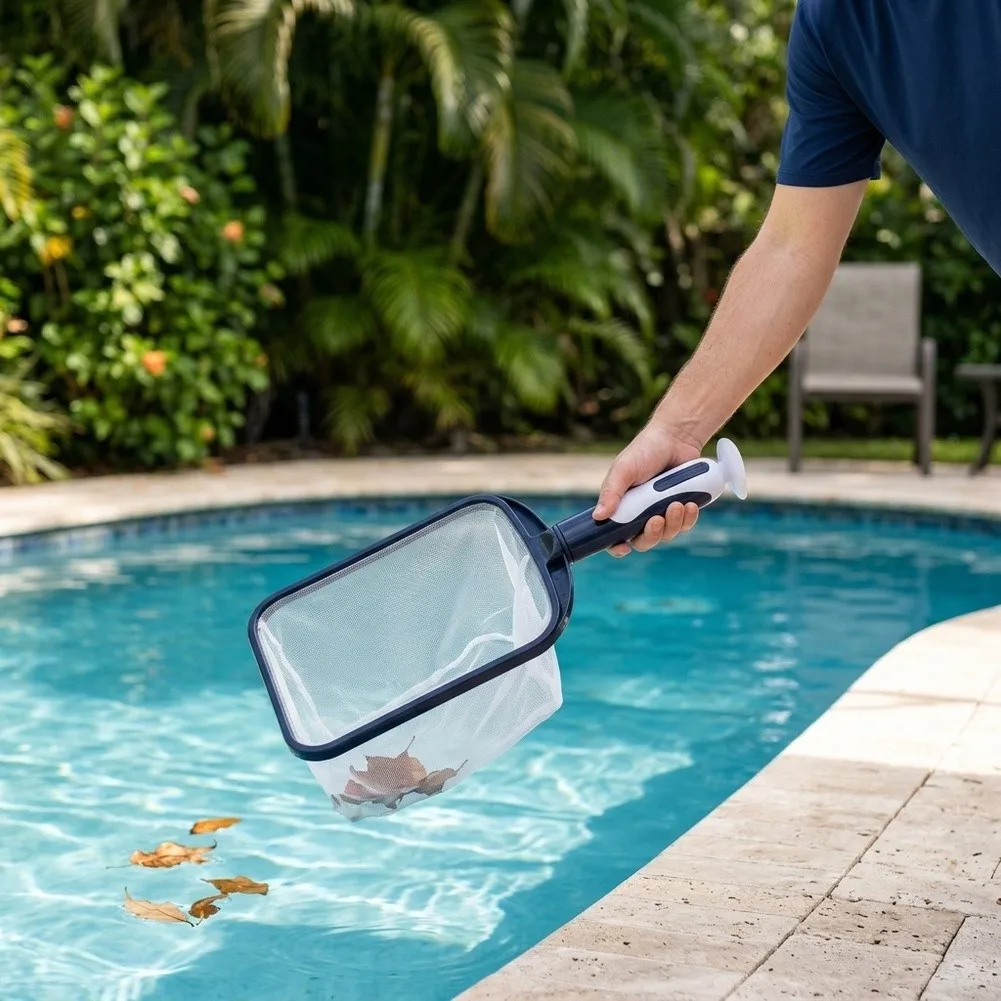 Pond Debris Collector Pool Skimmer Net For Pool Maintenance Compact Design Structure Abs Material Construction