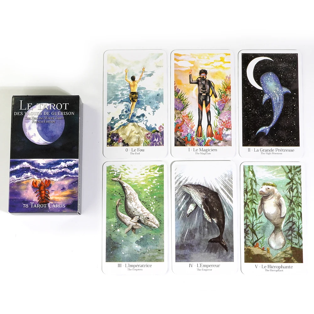 The Healing Waves Tarot,Fortune Telling Tarot Card Games For Fun,Divination Table Games, Family Party Entertainment Game Cards