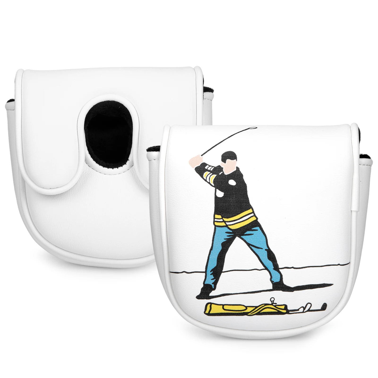 

Golf Mallet Putter Cover for OZ1 DF3 Putters Half Mallet Putter Head Cover Headcover Magnetic PU Leather Golf Headcover
