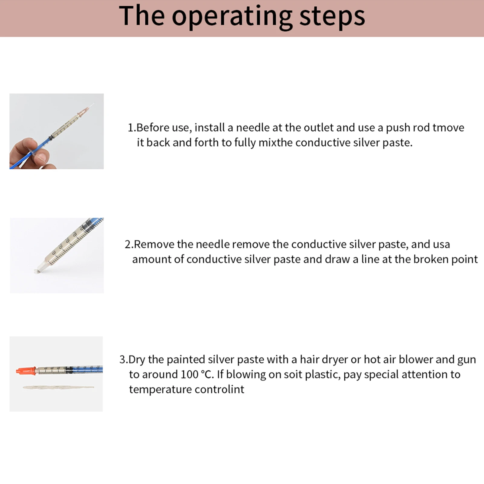 قلم إيبوكسي فضي موصل لدائرة PCB لإصلاح أثر PCB طلاء فضي موصل كهربائيًا لاستعادة آثار الدائرة
