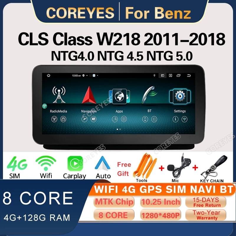 

Автомагнитола COREYES 10,25 дюймов, Android 12, для Mercedes CLS Class W218 2011-2018 Carplay, мультимедийный плеер, GPS-навигация, головное устройство BT