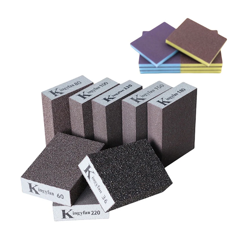 

6Pcs/set Washable Wall Grinding Descaling Clean Sand Wood Metal Derusting 36-220# Sanding Sponges Polishing Blocks Brush Brick