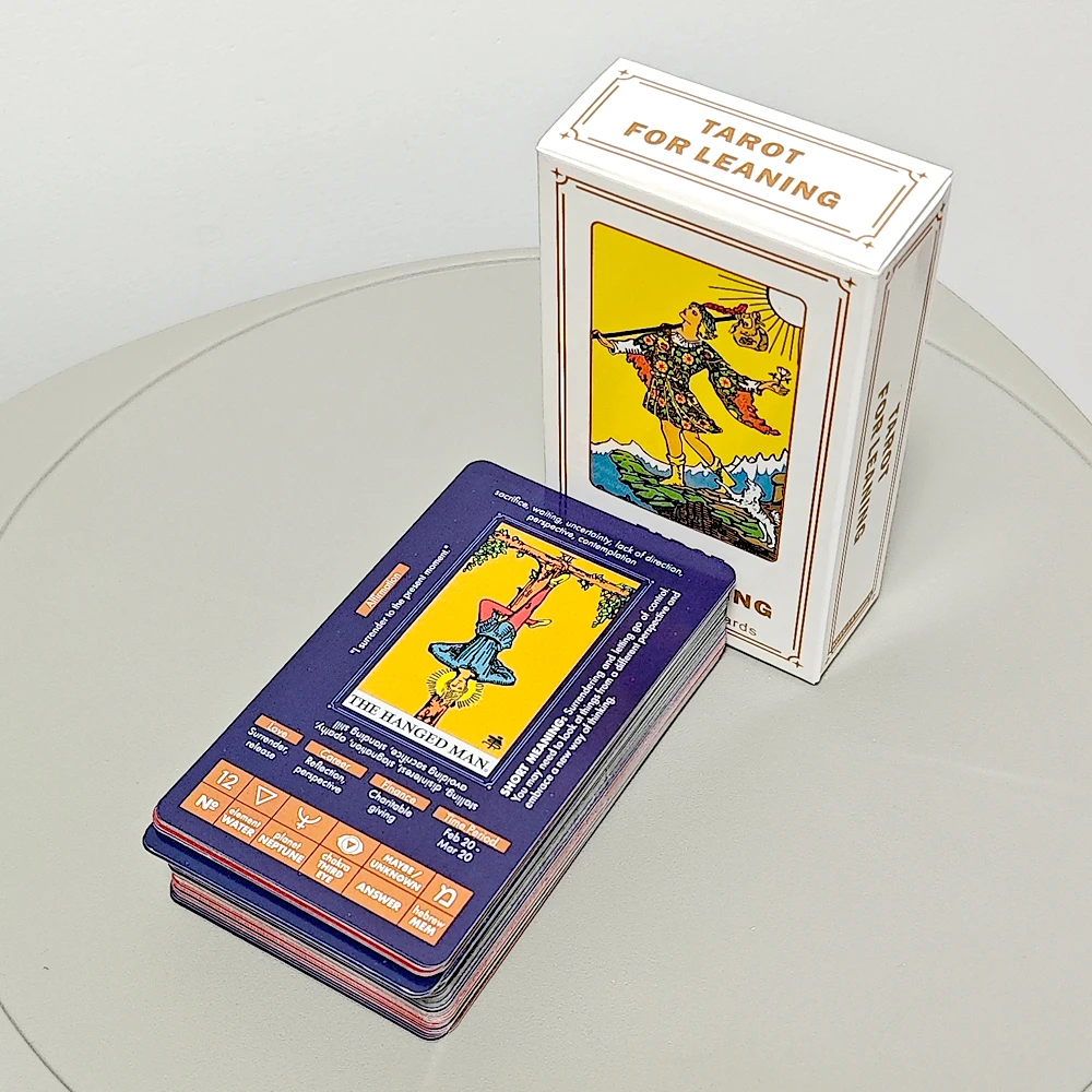 

Tarot for Learning - Tarot Cards with Meanings on Them - Beginner Tarot Deck 10.3*6cm 78 Pcs Cards