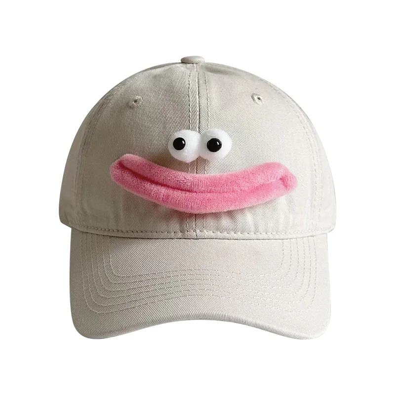 Big Eyes Hat Sausage Mouth Baseball Cap Girl Cute Cartoon Fashion  Funny Spring Sports Fall Hats Outdoor