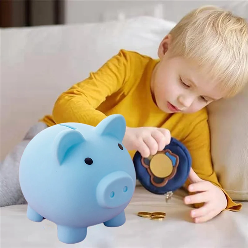 BAAG-Piggy Bank, banque d'argent incassable, banque de pièces pour garçons et filles, mes premiers cadeaux pour anniversaire, noël, réception-cadeau pour bébé-D Dur