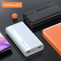 KONFULON 20000mAh Largh Capacity Portable Power Bank Outdoor Camping Spare External Battery Auxiliary Battery 20000mAh Powerbank