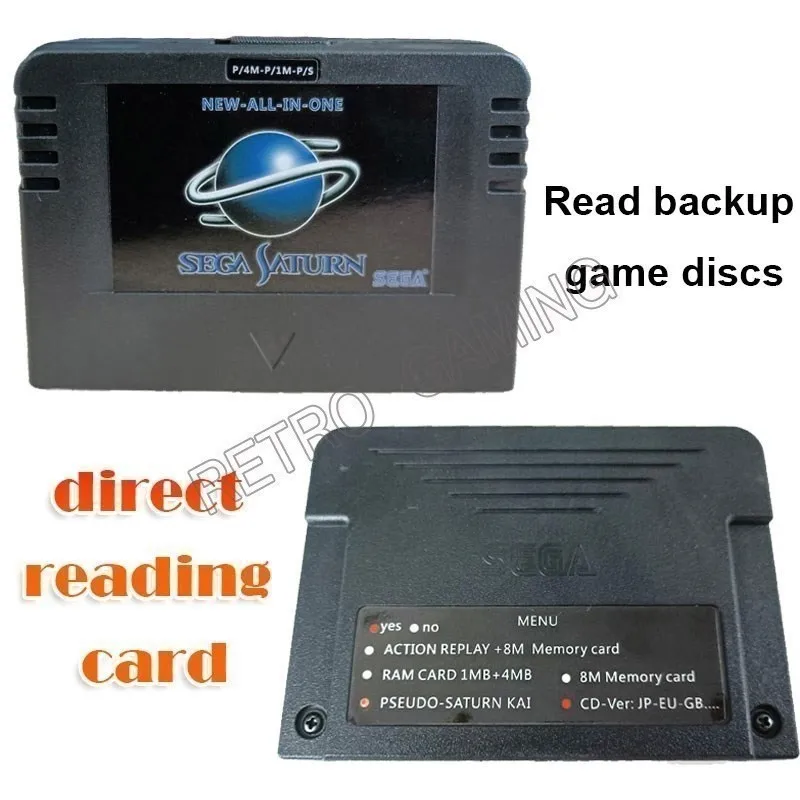 ALL IN One SS SATURN SD Card Pseudo KAI Games Video utilizzato con lettura diretta funzione acceleratore 4M memoria 8MB