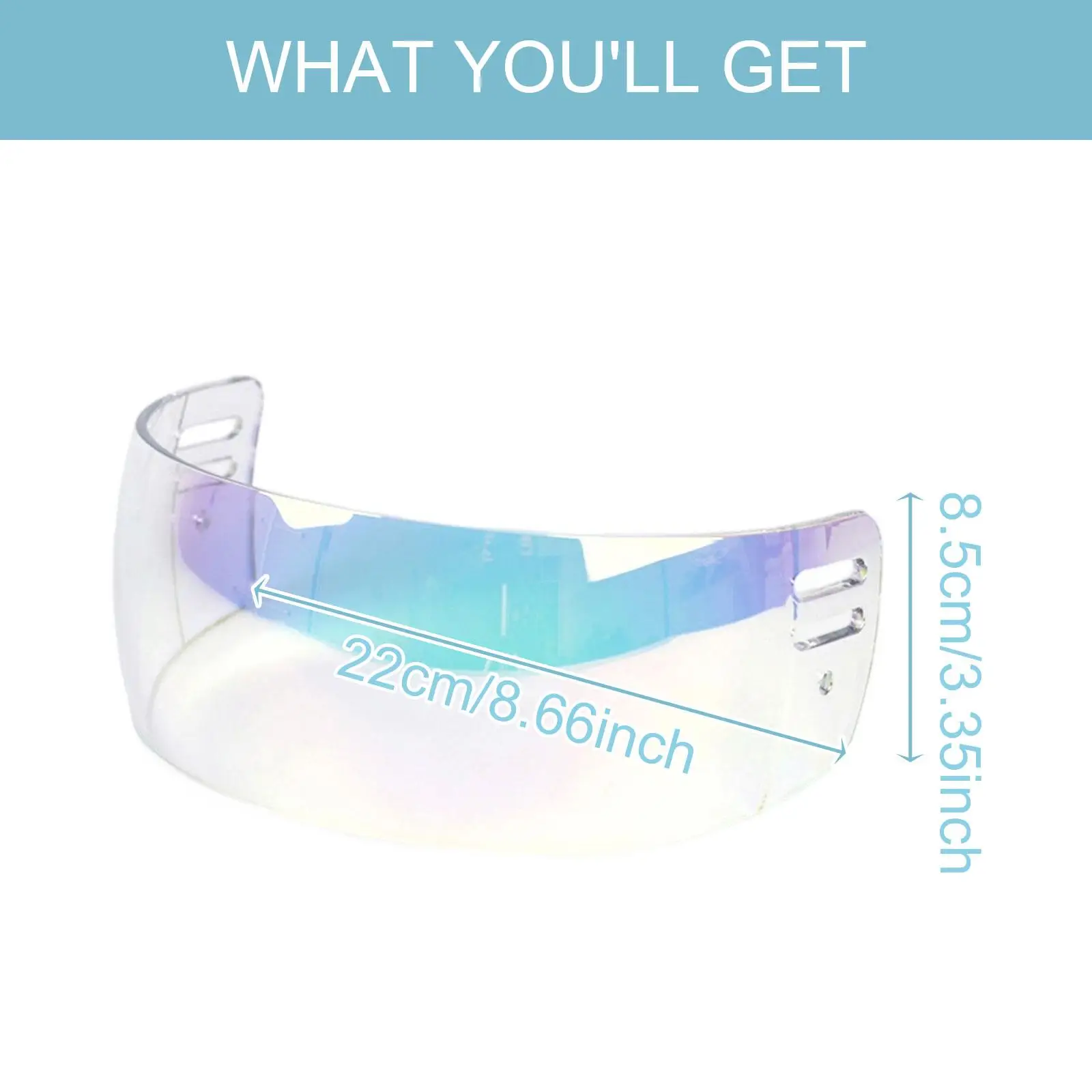 Hockey Visor Half Shield Enhanced Visibility Lightweight Protective Helmet Cover for Ice Hockey Helmet Accessories