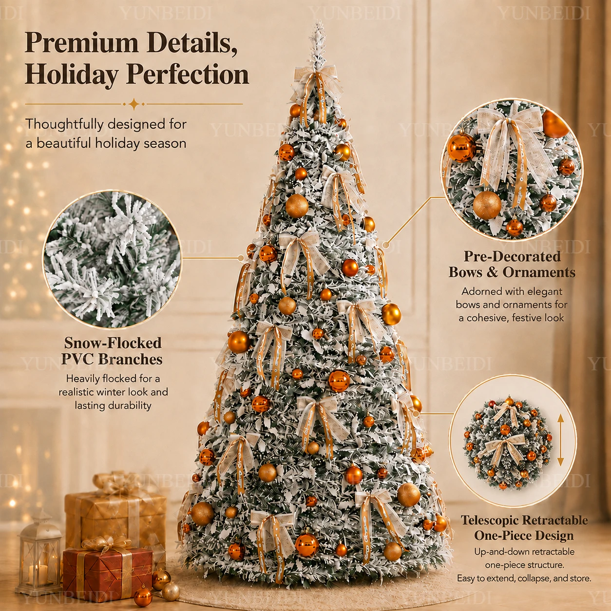 Pohon Natal Terintegrasi yang  - Home Decor Lighting Tree ulasan dan harga