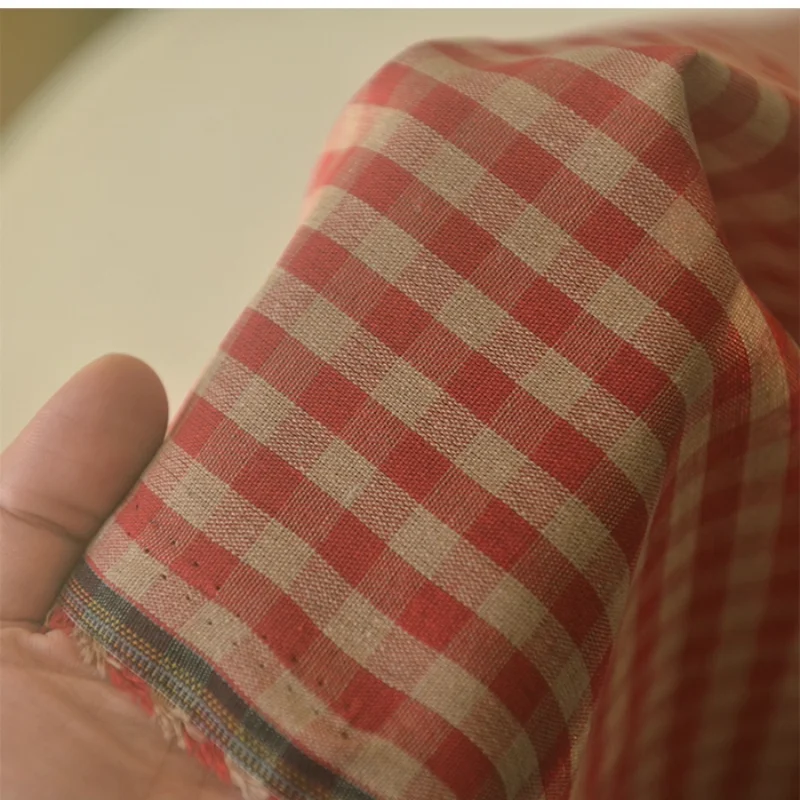 

Red Cotton Fabric Handmade DIY Fabric for Crafts Home Decor Linen Cotton Fabric