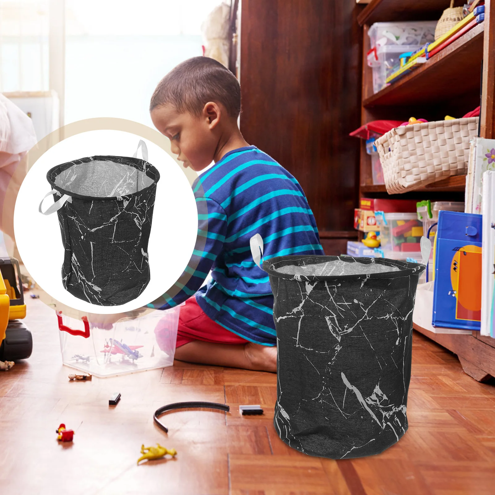 Large Folding Waterproof Laundry Basket Linen Cotton Storage Organizer Portable Home Sundry Container Storage Basket