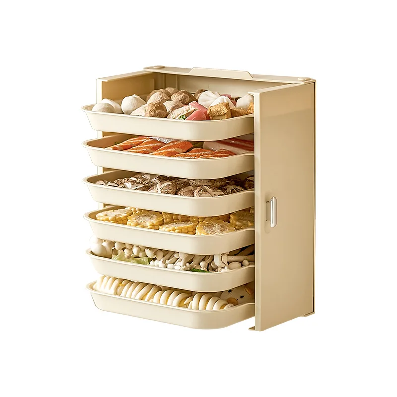 Simple Storage Rack, Kitchen Side Dish, Household Wall Hanging Folding Non-punching Plate Storage Rack