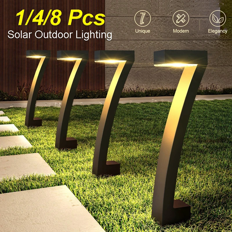 1-8 Stuks Solar Led Licht Tuinverlichting Buitenverlichting Ip65 Waterdicht Gazon Pad Spotlight Voor Tuin Oprit Loopbrug Patio Decor