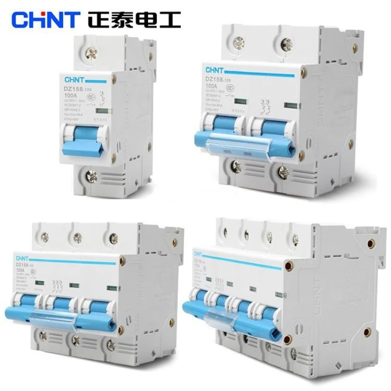 

5PCS CHNT DZ158 Mini Circuit Breaker MCB DZ158-125 1P 63A 80A 100A 125A Domestic Protector Air Switch CHINT