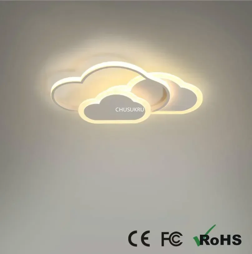Nordic New Children's Room Lamp Led Bedroom Ceiling Lamp Creative Cartoon Boy And Girl Room Lamp Cloud Lamps