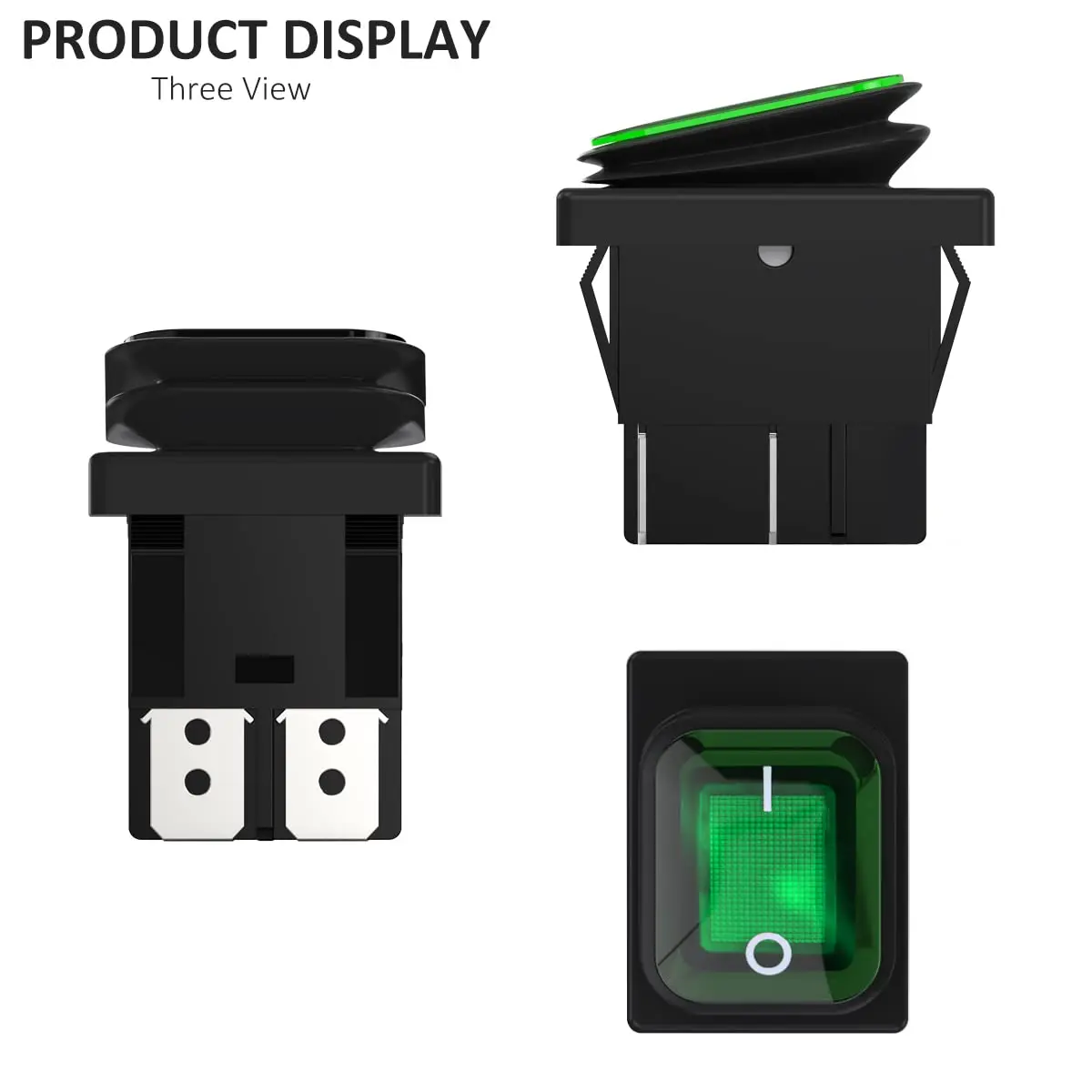 2pcs 30A Power Switch 125V/250V AC Boat Rocker Switch ON/Off Switch 4Pins Toggle Switch with UL Certificate Waterproof Switches