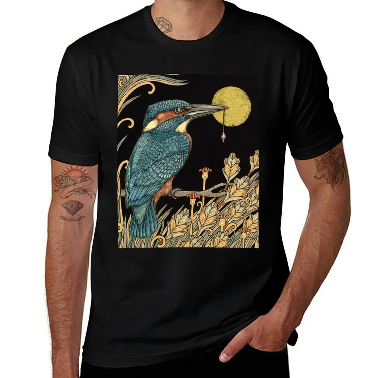 

King Fisher T-Shirt black cotton t-shirt plain for man package t shirts for man pack white anime t shirts for man T-Shirt