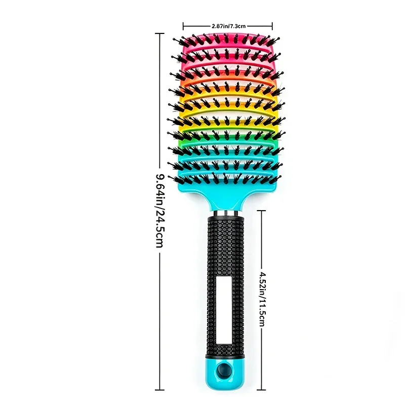 1pc Gradient Curved Comb, Hair Brush, Large Curved Hair Brush Hair Styling Brush for All Hair Types