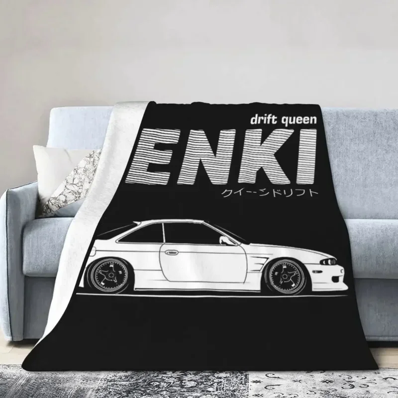 Nissan Silvia S14 Zenki Blanket Soft Warm Flannel Throw Blanket Cover for Bed Livingroom Picnic Travel Home Sofa