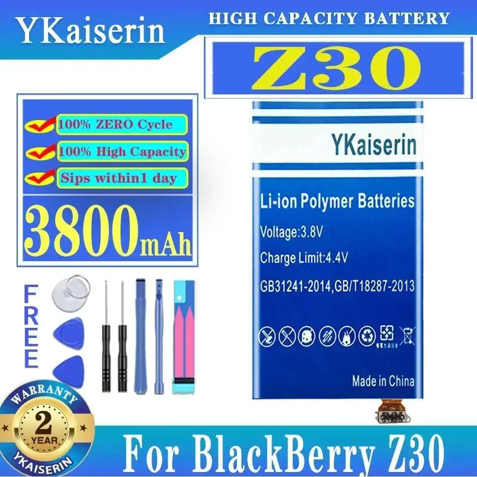 

3800 мАч для аккумулятора мобильного телефона Blackberry Z30, надежная замена, высокая эффективность