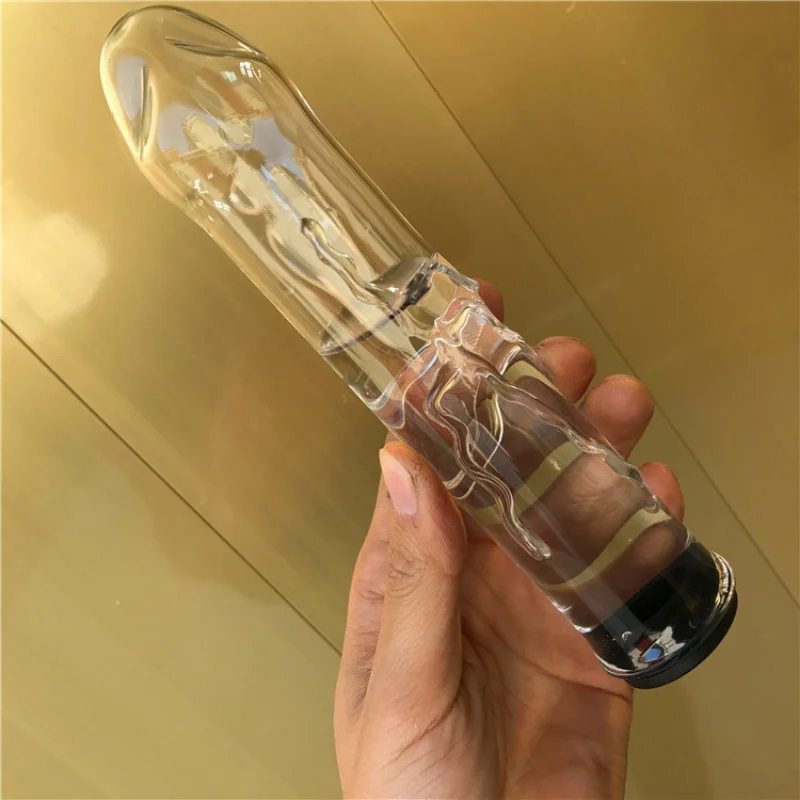 19.8cm Glass Dildo Hollow Can Add Water Pyrex Anal Butt Plug Penis Women Fake Penis Wand G Spot Stimulation Flirting Sex Toys