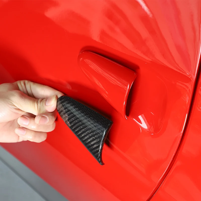 صحيح ألياف الكربون غطاء مقبض الباب لوحة الكسوة الديكور للاستخدام مع فيراري 458 إيطاليا 458 العنكبوت 458 Speciale F142 2011-2016