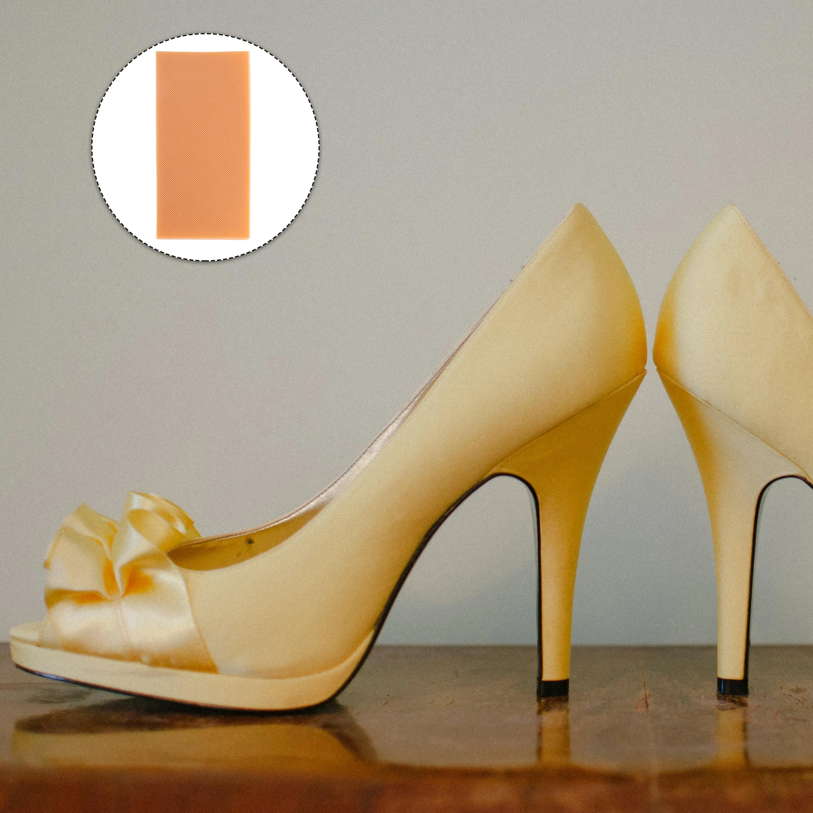 

High Heel Shoe Pad Wear Resistant Sticker Yellow Rear Feet Protector Paster Shoe Repair Material Foot Care Tool