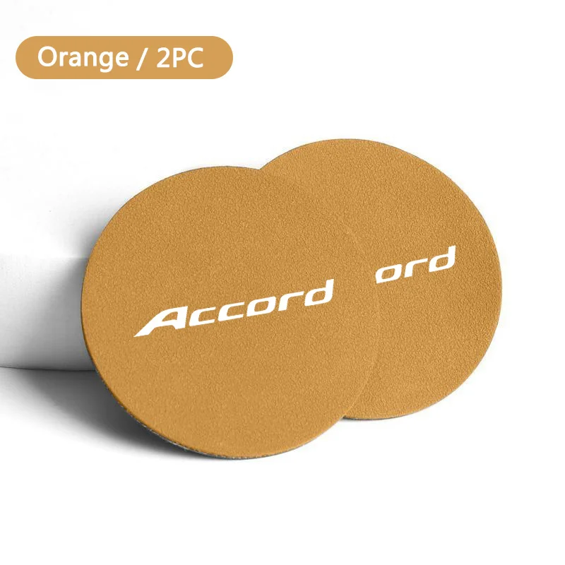 Fashion 2Pcs Car Coaster Water Cup Mat Auto Interior Accessories For Honda ACCORD 7th 8th 9th 10th 2003 2007 2010 2014 2022 2021