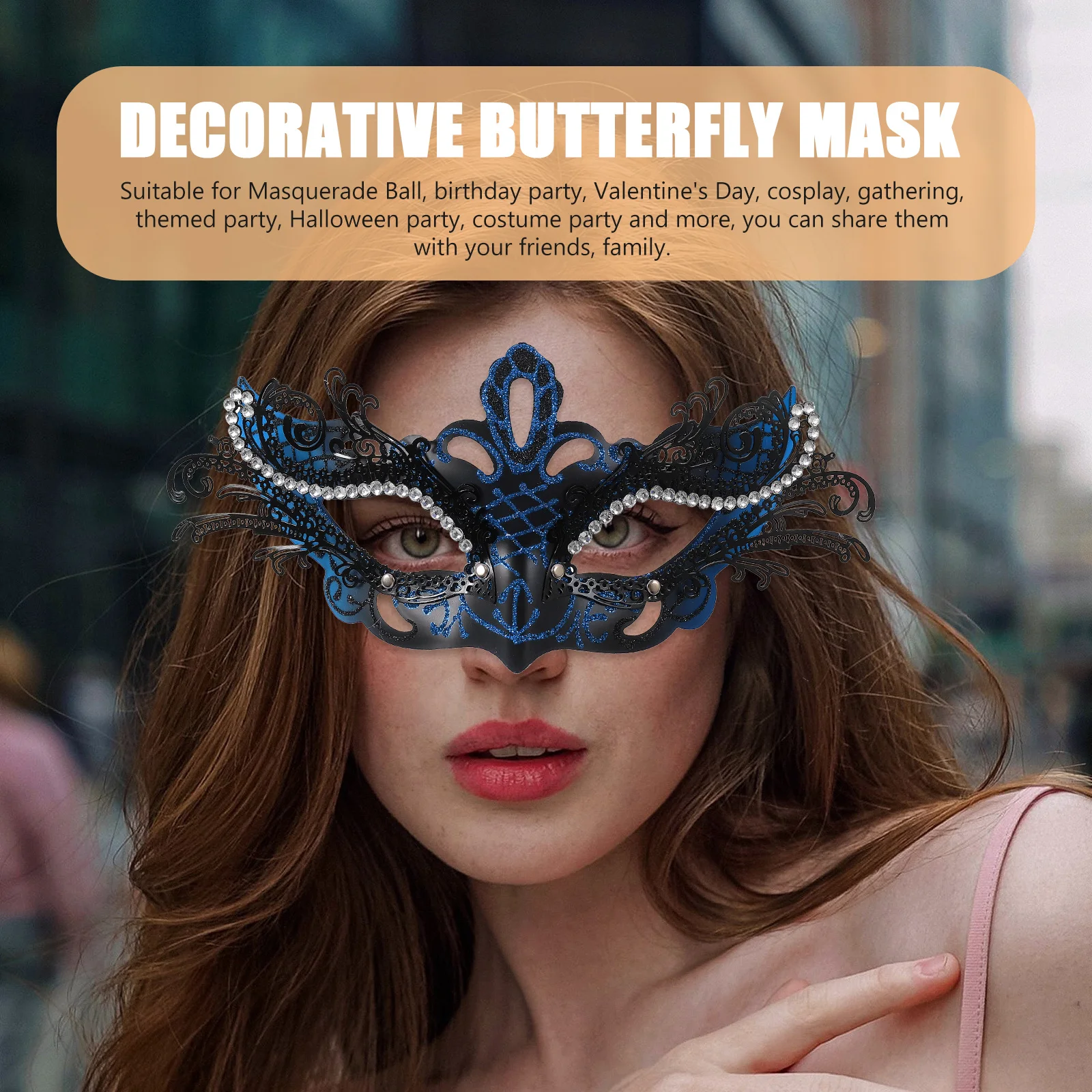 

Butterfly Mask Iron Plastic Material Comfortable Fit for Masquerade Ball Halloween Cosplay Costume Party Mask Masquerade Masks