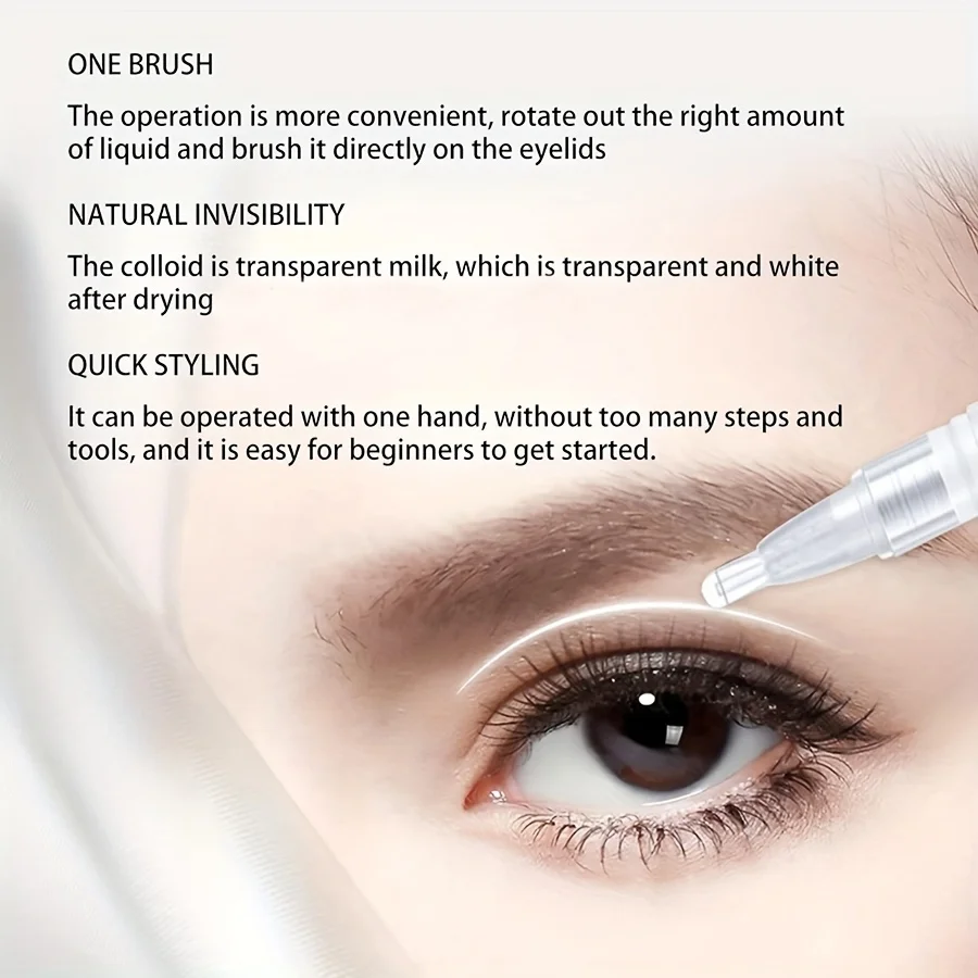 GZE Double Eyelid Pen, Skin Shaping Cream, Make Eyes Looks Bigger, Natural Look And Long Lasting Shaped, Double Eyelid Glue