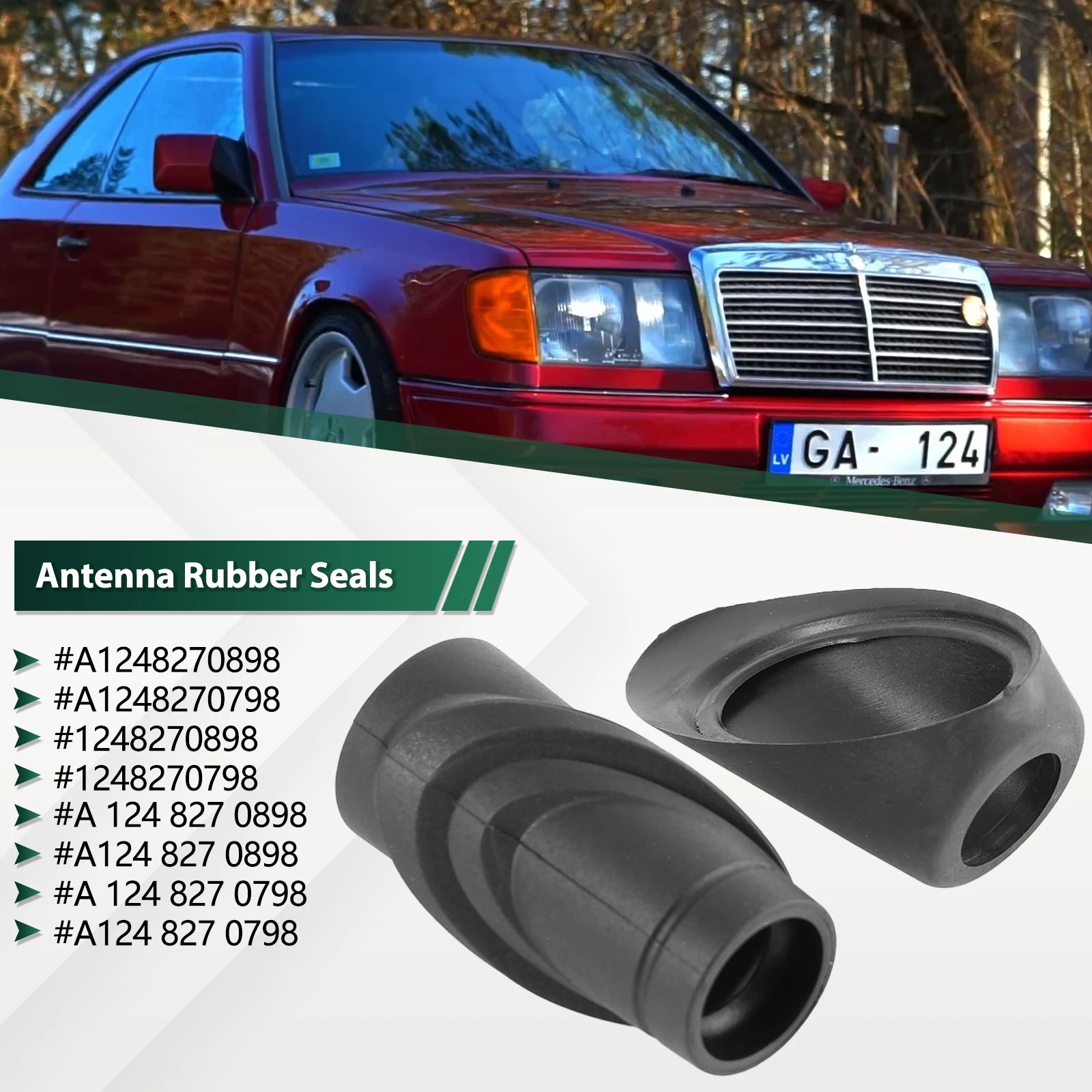 Antenna Foot Rubber Seal Parts Grommet Aerial A1248270898 A1248270798 For Mercedes-Benz E-Class W124 A124 C124 Limousine Coupe