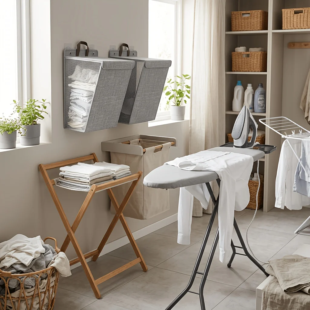 Wall Mount Mesh Laundry Hamper Collapsible Hanging Dirty Clothes Basket Space Saving Organizer Small Bathroom Dorm Home Storage