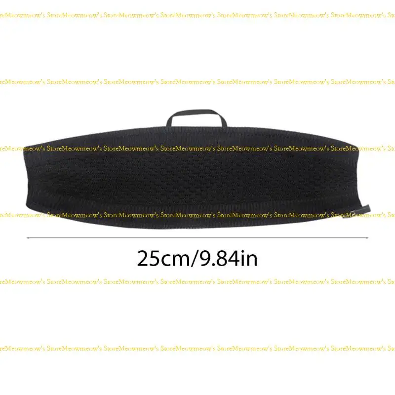 W91A 편안한 헤드 밴드 커버 슬리브 MOM 4에 이어 헤드폰 부드러운 지퍼가있는 클로저 블랙