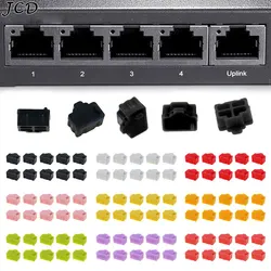 JCD 10PCS Silicone Anti Dust Plug For Laptop LAN Cable Stopper Desktop Router Universal Dustproof  RJ45 Interface Cover